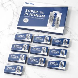 10/100개입 양날 면도날 남성용 면도기 면도날 전문가용 이발기 면도기 수염 트리머 도구