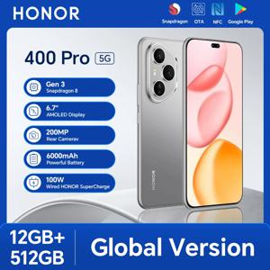 HONOR 400 Pro 글로벌 버전 5G 스마트폰 12GB+512GB 6.7인치 120Hz AMOLED 스크린 200MP AI 메인 카메라 100W 슈퍼차지 eSIM NFC