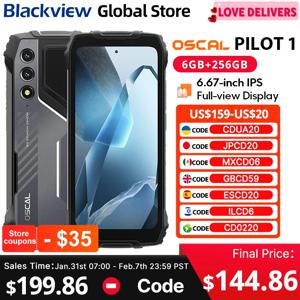 블랙뷰 오스칼 파일럿 1 러기드폰 6.67인치 HD+ 90Hz 디스플레이 5W 박스 스피커 6GB 256GB 헬리오 G81 CPU 15000mAh NFC 휴대폰