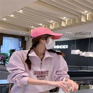 레트로 아메리칸 스타일 지퍼 후드 재킷 여성용 루즈핏 캐주얼 스포티 스탠드 칼라 탑 소형 체형용 가을 착용