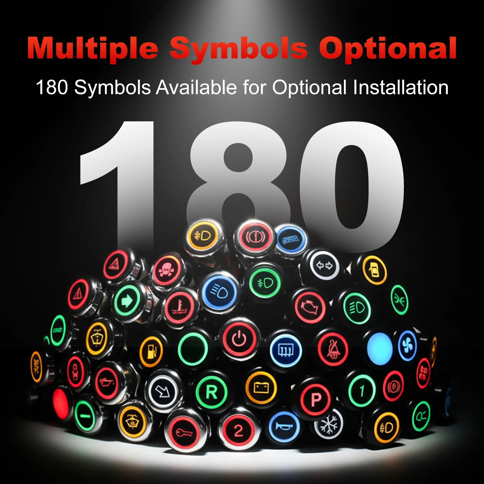 8mm 미니 심볼 표시등 12V 24V LED 자동차 보트 LED 경고 대시보드 신호등 계기판 파일럿 라이트 금속 쉘