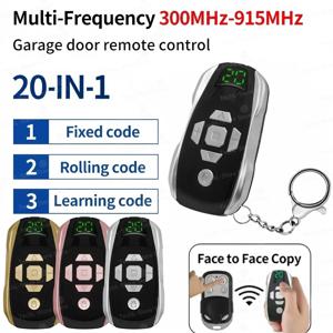 20 in 1 차고 리모컨 다중 주파수 300-915MHz 복제 433Mhz 868mhz 315 도어 컨트롤 명령 키 폽 송신기 충전식