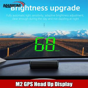 M2 GPS 헤드 업 디스플레이 자동차 속도계 앞 유리 프로젝터 큰 글꼴 디지털 속도 게이지 KMH 모든 자동차에 대한 자동 전자 제품