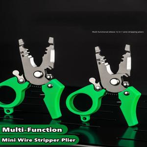 미니 포켓 사이즈 와이어 스트리퍼 플라이어 다기능 케이블 절단 크림핑 도구 전문 전기 기술자 수리 도구