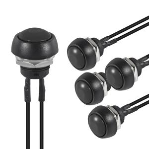 5PCS 12mm 순간 푸시 버튼 스위치 On/Off 미니 라운드 스위치 방수 3A 125V AC 자동차 해양 오토바이