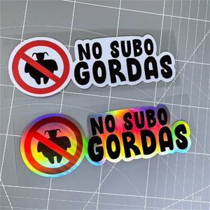 1개 NO SUBO GORDAS 스페인 오토바이 스티커 방수 모터바이크 테일박스 페어링 연료 탱크 스쿠터 자동차 창문 비닐 데칼