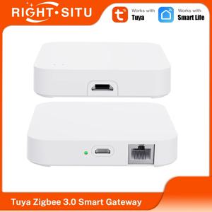 Tuya ZigBee 3.0 스마트 허브, 앱 음성 원격 제어용 무선/유선 게이트웨이 브리지, Alexa Google 홈 어시스턴트와 함께 작동