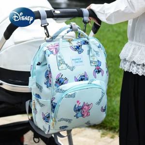 디즈니 스티치 새로운 기저귀 가방 배낭 럭셔리 패션 베이비 가방 대용량 아기 기저귀 가방 배낭 만화 다기능