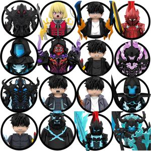 WM6220 WM6221 애니메이션 만화 TV 솔로 레벨링 맨 S 헌터 레벨 업 미니 블록 피규어 크리스마스 축제 게임 선물 장난감