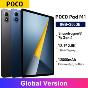 글로벌 버전 포코 패드 M1 스냅드래곤 7s 4세대 태블릿 8MP 카메라 120Hz 12.1인치 2.5k 크리스탈 클리어 디스플레이 33W 고속 충전