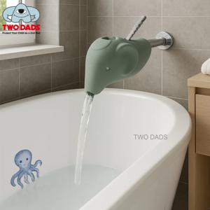 욕조 수도꼭지 보호대, 조절 가능한 스트랩, 대부분의 수도꼭지에 적합, 아기 목욕에 재미있고 안전함 EVA 부드러운 소재