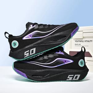 새로운 트렌디한 스포츠 런닝화, 편안하고 통기성이 좋은 남녀 스포츠 캐주얼화, 야외용 대형 블랙 10