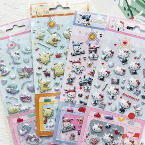 정품 산리오 헬로 키티 3D 스티커 장난감 만화 포차코 스크랩북 장식 재료 물컵 전화기 플래너 장식용 데칼