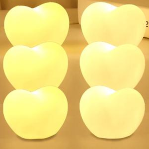 로맨틱 크리에이티브 3D 러브 하트 LED 램프 웨딩 케이크 나이트 라이트 장식 생일 크리스마스 홈 분위기 조명 선물 상자 장식