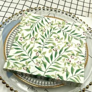 다채로운 냅킨 인쇄 사각형 종이 냅킨 레스토랑 꽃 얼굴 조직 호텔 웨딩 테이블 설정 순수 목재 펄프 종이