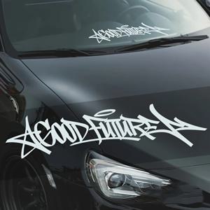 1개 수제 GOODFUTURE 자동차 스티커 방수 자동차 앞유리 창문 유리 범퍼 오토바이 자가 접착 비닐 데칼