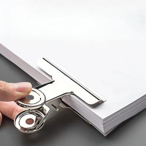 6pcs 스테인레스 스틸 금속 바인더 다기능 종이 클립 학교 사무실 홈 문구 용품에 대한 강력한 홀드