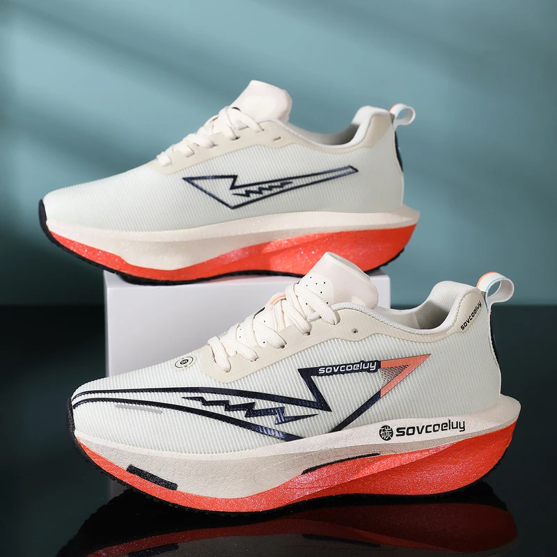 러닝화 카본 보드 전문 마라톤 남성 스포츠 통기성 경량 여성용 편안한 운동화 미끄럼 방지 스니커즈