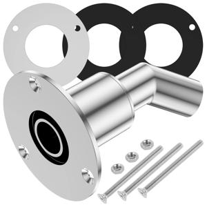 직선형 선체 배기구 스킨 316 스테인리스 스틸 배기 튜브 피팅 키트 디젤 주차 히터용 24mm 튜브 파이프 피팅