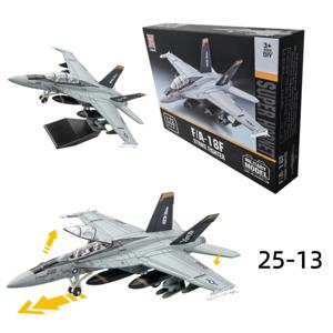 1:72 크리에이티브 밀리터리 시리즈 블록 미국 F-18 슈퍼 호넷 공격기 모델 전투기 장난감 소년용 크리스마스 선물