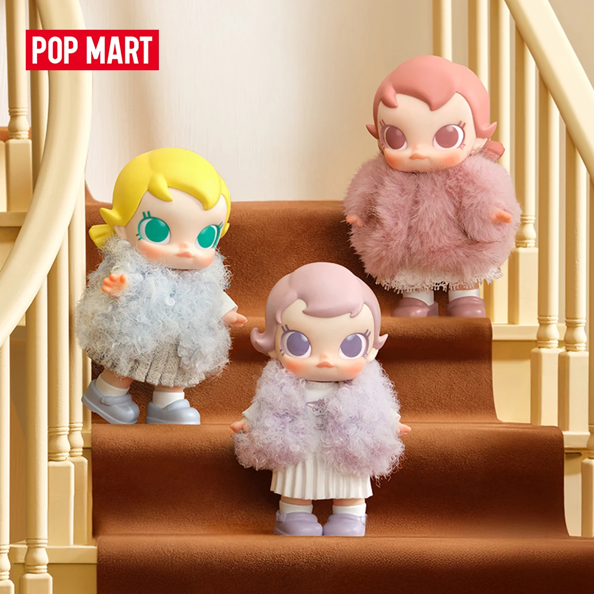 팝마트 베이비 몰리 윈터 핏 체크 시리즈-비닐 플러시 펜던트 블라인드 박스 1개/6개