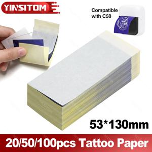 2인치 53*130mm 미니 열전사 센티클 용지 20/50/100개입 팩 GZTP5801 미니 타투 전사 프린터 액세서리