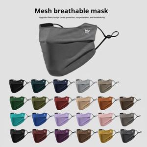 통기성 아이스 실크 페이스 커버 UV 페이스 쉴드 세척 가능 재사용 가능한 자외선 차단 페이스 마스크 오토바이 달리기 운동용