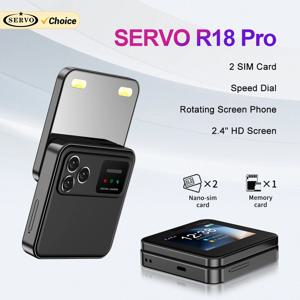 SERVO R18 PRO 사이드 슬라이더 휴대폰 2.4인치 회전 디스플레이 듀얼 SIM 대기 매직 보이스 플래시라이트 2G GSM 카드 버튼 휴대폰