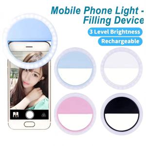 LED 셀카 링 라이트 휴대폰 렌즈 램프 조절 가능한 라이브 밝기 휴대용 셀카 필 라이트 (휴대폰, 태블릿, 노트북용)