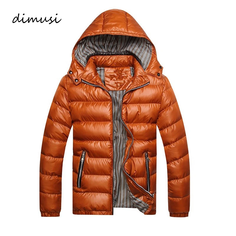 DIMUSI 겨울 남성 패딩 자켓 패션 코튼 열 두꺼운 파카 남성 캐주얼 아웃웨어 윈드 브레이커 후드 코트 브랜드 의류