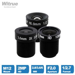 1080P CCTV 렌즈 2.8mm 3.6mm 6mm M12 마운트 2MP 조리개 F2.0 1/2.7 감시 보안 카메라용 형식