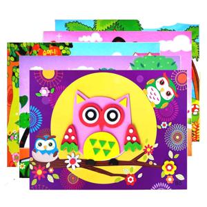 5/10/20 개/몫 어린이 DIY 3D EVA 폼 스티커 만화 동물 멀티 패턴 스타일 퍼즐 게임 아트 공예 조기 교육 완구