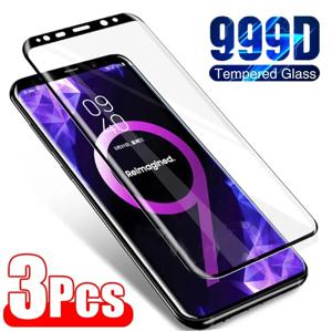 삼성 Note 9 10 20 울트라 삼성 S24 S23 S22 S21 S20 울트라 S10 S9 S8 플러스 전체 커버 화면 보호기에 대한 3 Pcs 강화 유리