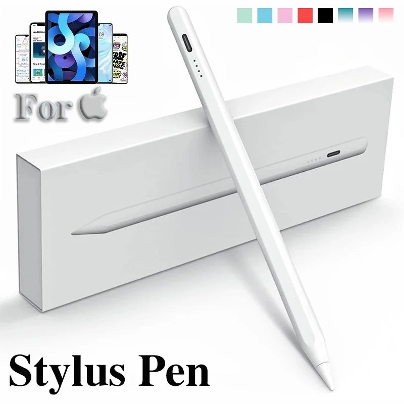 LED 전원 표시기가 있는 Apple Pencil용 스타일러스 펜 2022 2021 2020 2019 2018 iPad 연필용 손바닥 거부 터치 연필