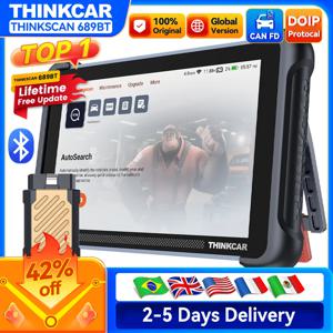 글로벌 버전 THINKCAR THINKSCAN 689BT OBD2 진단 도구 DOIP CANFD 양방향 ECU 코딩 35가지 리셋 기능 평생 무료 업데이트