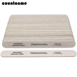 100Pcs 네일 파일 100/180 나무 샌딩 버퍼 블록 페디큐어 매니큐어 UV 젤 매니큐어 프로 네일 파일 인공 손톱 팁