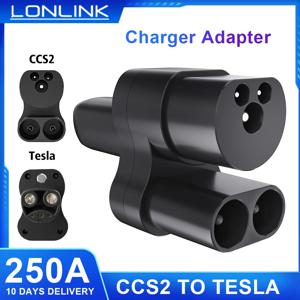 LONLINK CCS2-Tesla EV 충전기 어댑터 250A 1000V 전기 자동차 DC 충전 스테이션 CCS2-Tesla 변환기 dc 콤보 2