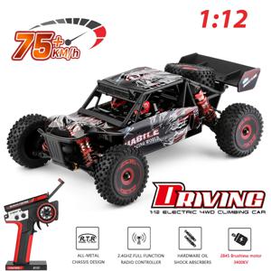 WLtoys 124016 V8 RC카 브러시리스 4륜구동 전기 고속 오프로드 무선 조종 드리프트 RC카 성인용 장난감 (75 KM/H)
