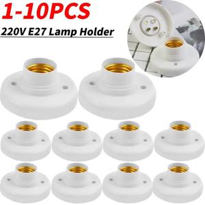 E27 램프 거치대 나사 캡 소켓, 흰색 천장 조명, 다기능 램프 전구 고정 베이스 스탠드 전구 거치대