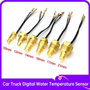 1PC 12V/24V 자동차 트럭 디지털 수온 센서 50K 헤드 플러그 10MM 14MM 16MM 17MM 21MM 1/8NPT 3/8NPT 수온 센서