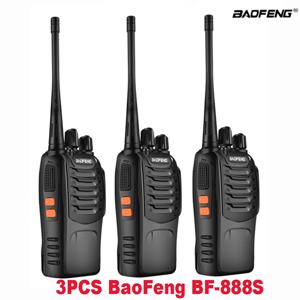 3PCS 워키 토키 원래 Baofeng BF888S 5W BF-888S 5KM UHF 송수신기 휴대용 양방향 라디오 BF 888S 인터콤 워키 토키