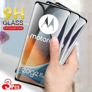 Motorola Moto Edge 50 Fusion 40 Neo 5G 화면 보호기 강화 유리 Edge50 Ultra 50 Pro Edge40 용 3Pcs 9H Cuvred 유리 커버
