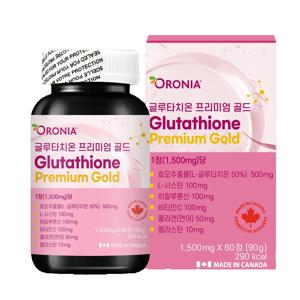 오로니아 캐나다 글루타치온 2개월 효모 1500mg 엘시스틴 비타민C 연어콜라겐 엘라스틴 히알루론산 60정 고순도 효능