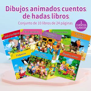 10개의 스페인어 동화책 1세트, 3-8세, 재미있는 독서, 상상력 강화, 계몽 조기 학습 도서, 선물