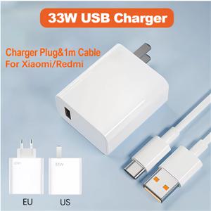 33W USB 고속 충전 퀵 차지 모바일 폰 전원 어댑터 샤오미 레드미 노트 포코 원플러스 아이폰 삼성 EU/US 플러그 충전기