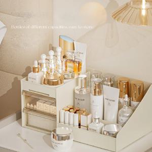 투명 서랍 스타일 메이크업 상자 기숙사 주최자 플라스틱 화장품 스킨 케어 드레싱 테이블 데스크탑 보관함