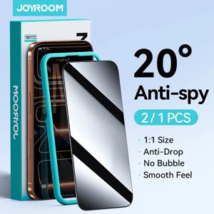 조이룸 1/2개 아이폰 17 16 15 14 Pro Max용 안티 스파이 강화유리, 아이폰 17 16 15 14 13 12 Pro Max용 프라이버시 스크린 보호필름