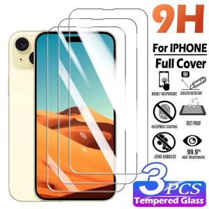 3-1Pcs iPhone 11 12 13 14 15 16 Pro Max 화면 보호기 iPhone X XR XS Max 12 미니 유리 필름 용 풀 커버 강화 유리