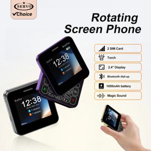 SERVO R18 Pro 회전 화면 미니 휴대폰 듀얼 SIM 스피드 다이얼 블랙리스트 매직 보이스 토치 2.4인치 화면 버튼 슬라이더 휴대폰