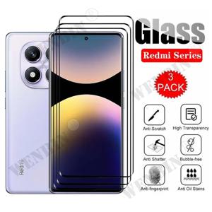 Redmi Note 14 / Note 14 Pro / Note 14 Pro Plus 곡선형 풀 커버 화면 보호기용 강화 유리 3개